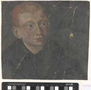红头发男孩的头 作者 Carel Adolph 狮子纪念章