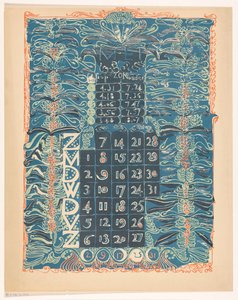 1899 年 5 月日历表 作者 Carel Adolph 狮子纪念章