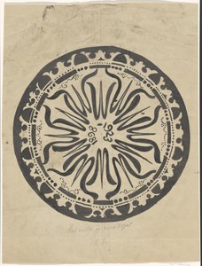 威廉敏娜女王银禧纪念盘的设计图 作者 Carel Adolph 狮子纪念章