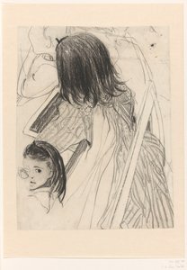与坐着的女学生的素描表 作者 Carel Adolph 狮子纪念章
