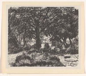 有大树的花园 作者 Carel Adolph 狮子纪念章