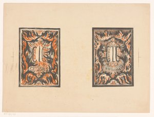 卡雷尔-莱昂-卡谢的两幅除版画 作者 Carel Adolph 狮子纪念章