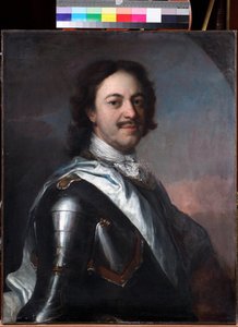 皮埃尔大帝--彼得一世大帝（1672-1725）的肖像，由卡雷尔（查尔斯）-德-摩尔（1656-1738）创作，--布面油画，77x62 --私人收藏 作者 卡雷尔·德·摩尔