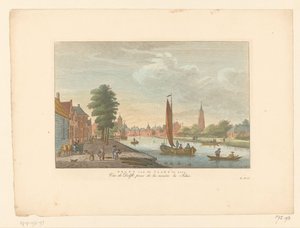 阿姆斯福特风景
从运河俯瞰代尔夫特/Vue de Delft, prise de la riviere la Schie（标题见实物） 作者 卡雷尔·弗雷德里克·本多普 (I)