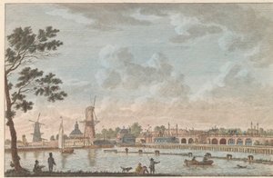 Gezicht op de Hogesluis，约 1790 年
Hooge Amstel Sluis te Amsterdam / Pont haute, dite hoog sluis - anciennement nommé Pont des amoureux, prises du coté de L