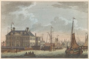 Nieuwe Stadsherberg 景观，约 1790 年 阿姆斯特丹的 Nieuwe Stads-Inn / Vue de L