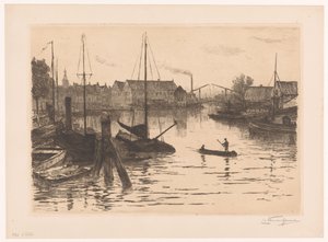 晚上在多德雷赫特 Riedijkshaven 多德雷赫特、Riedijkshaven、le soir（原标题）