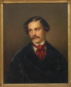 剧作家和作曲家亚历山大-鲍曼的肖像，1814-1857年，约1845年。 作者 卡尔·阿道夫·旺伯格