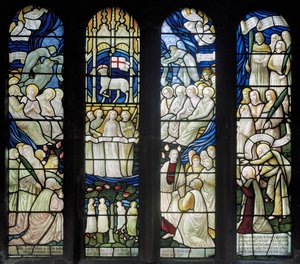 Grappenhall，St Wilfrids，Shrigley＆Hunt（1873-1982），Carl Almquist，The Worship of The Lamb，1886
