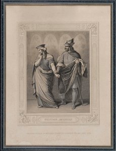 尼伯龙根人。 Gunther和Brunhild，1860年。 作者 卡尔·阿诺德·贡岑巴赫
