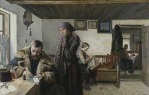 医生来电》，约 1900 年（布面油画） 作者 卡尔·阿斯佩林