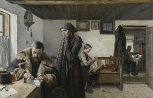 医生家访》，卡尔-阿斯佩林（1857-1932 年）创作。布面油画。尺寸：137.5x212 厘米。斯德哥尔摩国家博物馆 作者 卡尔·阿斯佩林