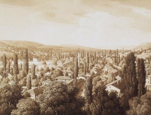 巴赫奇萨赖（Bakhchisaray）风景，1824年 作者 卡尔·费迪南德·冯·库格根