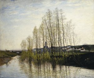 河景观，香槟，1876年
