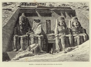 埃及 - 阿布辛贝地下寺庙的立面
