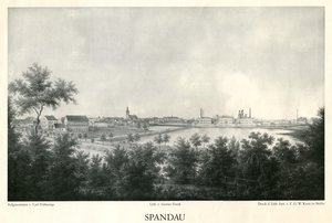1860 年左右的施潘道市景 作者 卡尔清晨护理