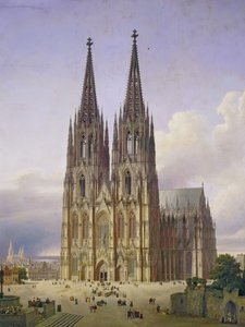 科隆大教堂的理想景观，1834-1836年