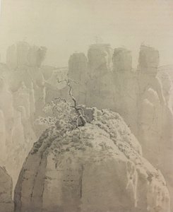 德语： 从瑞士萨克森州巴斯蒂桥眺望克莱恩甘斯河 作者 卡尔·古斯塔夫·卡鲁斯