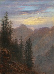 黄昏山风景 作者 卡尔·古斯塔夫·卡鲁斯