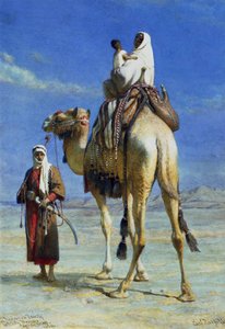 1859年叙利亚沙漠Wady Mousa的一个Bedoueen家庭