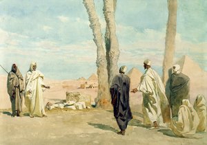 来自撒哈拉沙漠的贝都因人在1859年在吉萨（Giza）进行调查
