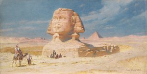 1874年，吉萨的斯芬克斯与米克里诺斯金字塔