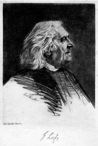 弗朗茨·李斯特（Franz Liszt）1811-1886年，匈牙利作曲家兼钢琴家，二十世纪。 作者 卡尔·詹德