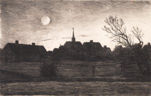 霍恩贝克教堂，夏夜 作者 Carl Locher