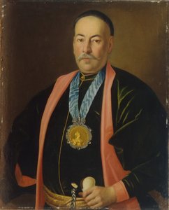 史蒂芬·达尼洛维奇·叶夫列莫夫（Stepan Danilovich Yefremov）的肖像，唐·哥萨克主持人阿塔曼（Ataman），1765年 作者 Carl Ludwig Johann Christineck