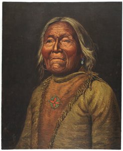 Nar-Ah-Kee Gie Etsu，老阿帕奇童子军（布面油画）