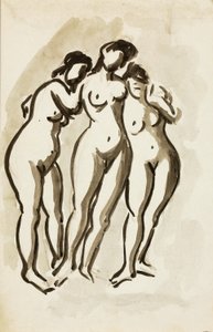 三组女性裸体 作者 卡尔·纽曼