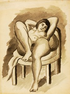 坐姿女性裸体 作者 卡尔·纽曼