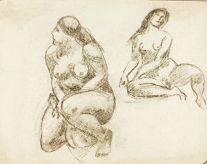 两幅女性裸体画 作者 卡尔·纽曼