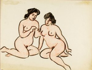 两幅女性裸体画 作者 卡尔·纽曼
