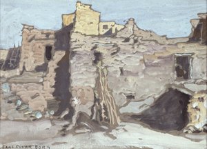 Walpi（纸上蛋彩画） 作者 卡尔·奥斯卡·博格