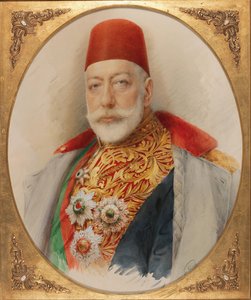穆罕默德五世1844-1918年的肖像，奥斯曼帝国的苏丹和哈里发。