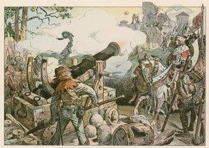 弗雷德里克一世（1371-1440）于1414年与冯·奎兹诺家族作战 作者 卡尔空白