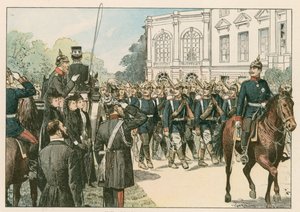 1888年德国皇帝和普鲁士国王（1831-1888）的弗雷德里克三世最后一次游行