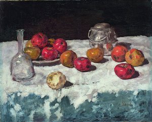 苹果静物，1889年 作者 卡尔·舒赫