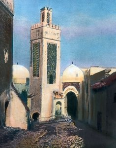 摩洛哥北部，泰图安，Sidi Saidi 清真寺的尖塔，拍摄日期：约 1910 年。卡尔-西蒙档案