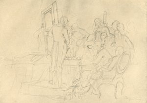 艺术品拍卖，19世纪中叶，c1924。 作者 卡尔·斯皮茨维格