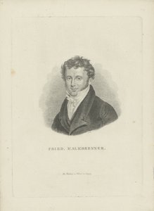 作曲家弗里德里希·卡尔克布伦纳（Friedrich Kalkbrenner）的肖像1785-1849，约1821年。 作者 卡尔·特劳格特·里德尔