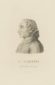 小提琴家和作曲家朱塞佩-塔尔蒂尼的肖像，1692-1770，1815。 作者 卡尔·特劳格特·里德尔