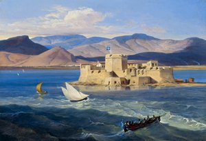 纳夫皮奥附近的布尔齐要塞 作者 Carl Wilhelm Freiherr von Heideck