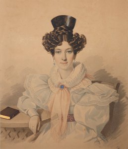 安娜·普拉托诺夫娜·普劳蒂娜（Anna Platonovna Plautina）肖像，1808-1886年，1830年代。 作者 卡尔·冯·汉佩尔恩