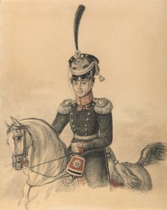 Nikolay Alexandrovich Islenyev的肖像1785-1851，1810年代末。 作者 卡尔·冯·汉佩尔恩