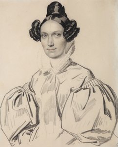 奥尔加·尼古拉耶夫娜·塔利辛娜（Olga Nikolaevna Talyzina）肖像，祖伯娃（NéeZubova）1803-1882年，1830年代初期。 作者 卡尔·冯·汉佩尔恩