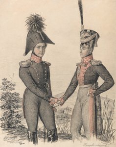 彼得·彼得罗维奇·埃西波夫（1797-1876）和帕维尔·雅科夫列维奇·德·维特（1796-1864）肖像，182年初 作者 卡尔·冯·汉佩尔恩
