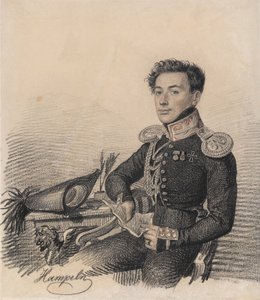 谢尔盖·亚历山德罗维奇·科科什金的肖像（1795-1861年，1820年）。 作者 卡尔·冯·汉佩尔恩