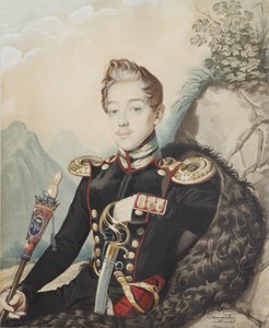 瓦西里·彼得罗维奇·米尔尤科夫的肖像1814-1872年，1839年。
